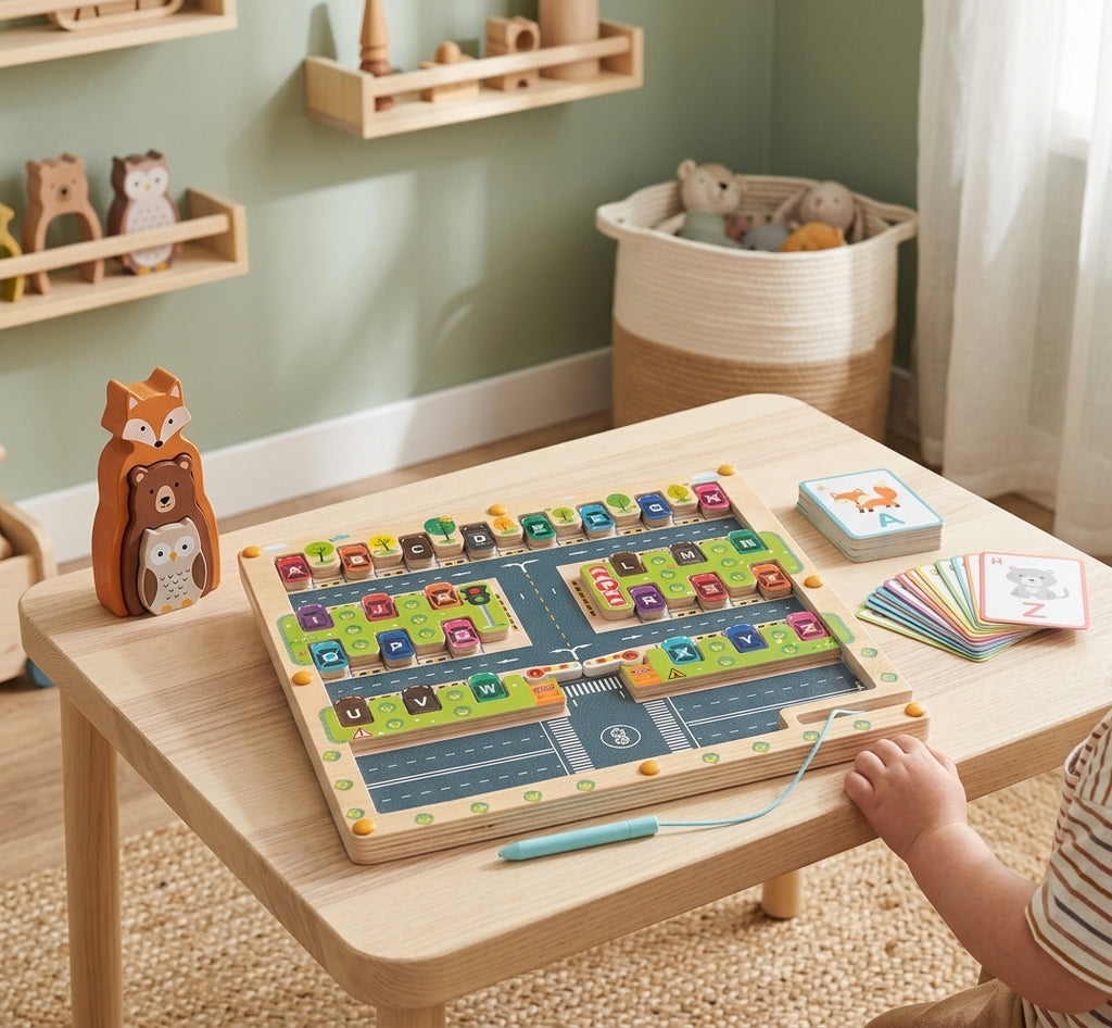 Montessori Alphabet Parking Maze