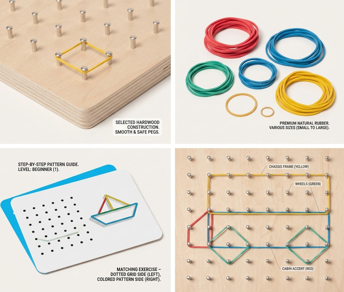 Montessori Wooden Geoboard