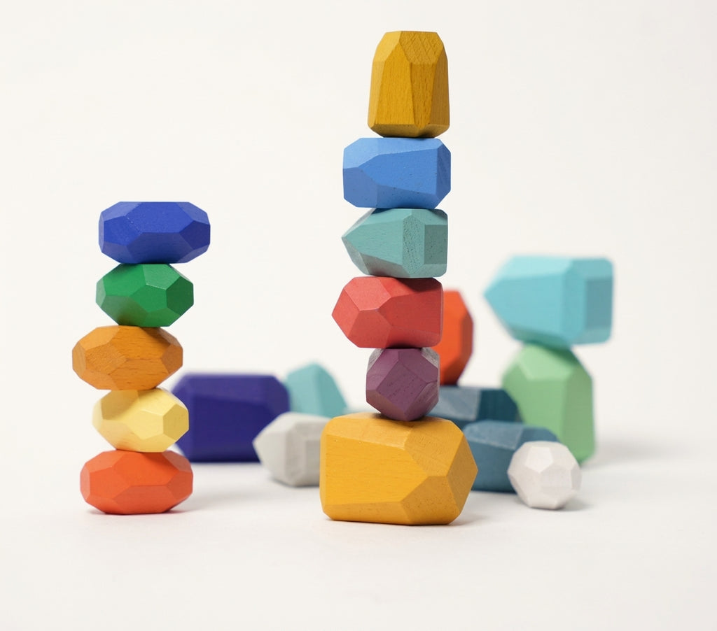 Montessori Wooden Stones (21 Pieces)