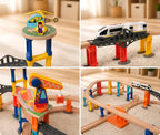 Montessori Crane & Train Magnetic Playset